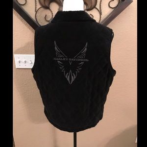 Harley Davidson Vest -  Xtra large black women’s NWT